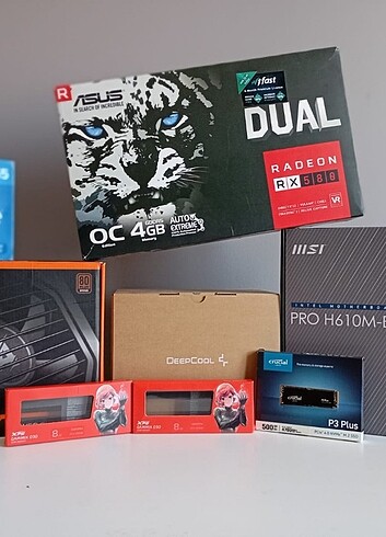 OYUN BİLGİSAYARI İ5 12400F ,ASUS RX580 , M.2 500 GB SSD, 16GB DD