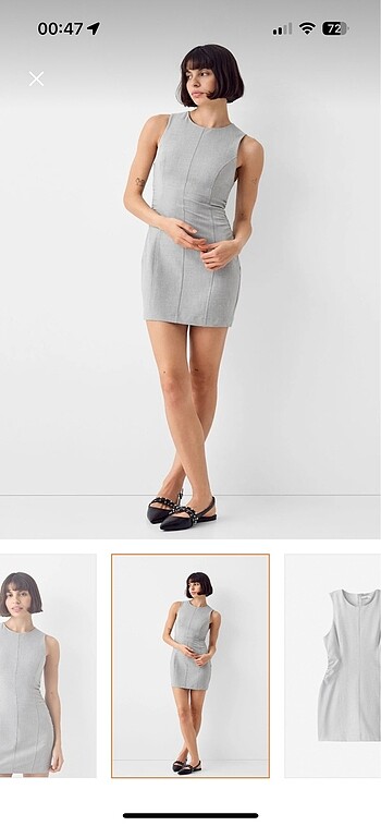 Bershka BERSHKA MİNİ ELBİSE ETİKETLİ