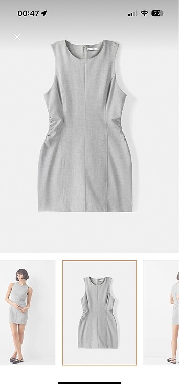 m Beden BERSHKA MİNİ ELBİSE ETİKETLİ
