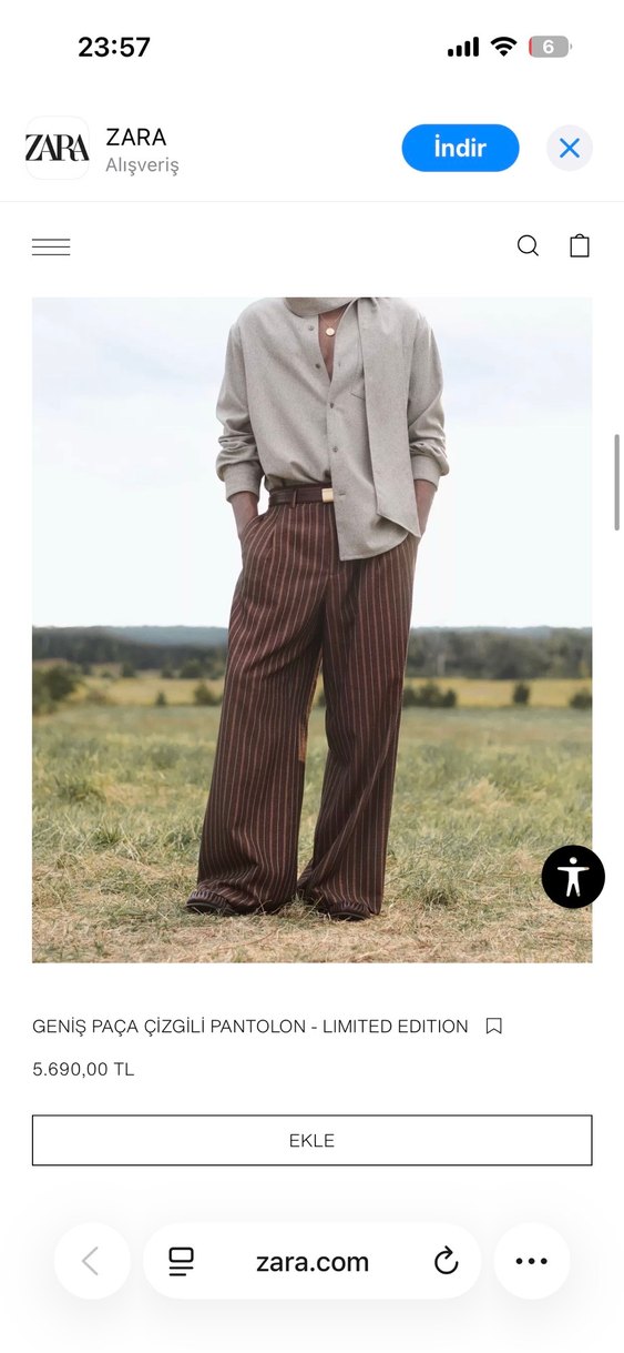 Zara erkek pantolon - Görsel 2