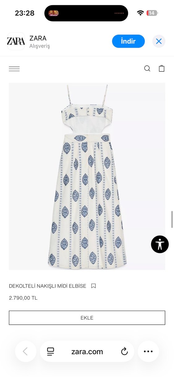 Zara kadın elbise - Görsel 2