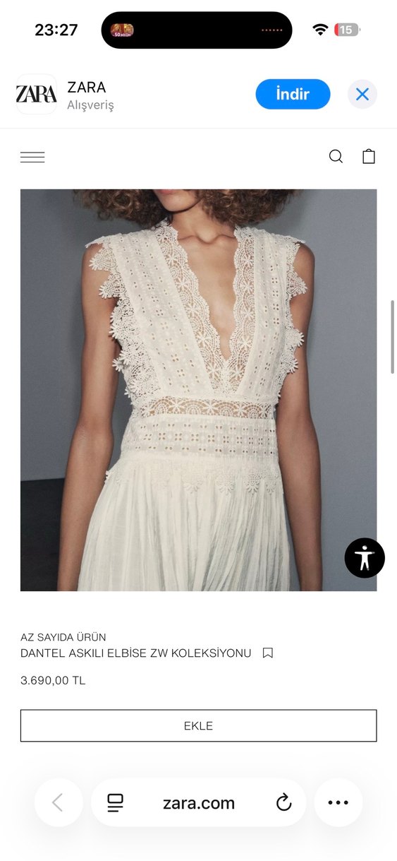 Zara kadın elbise - Görsel 2
