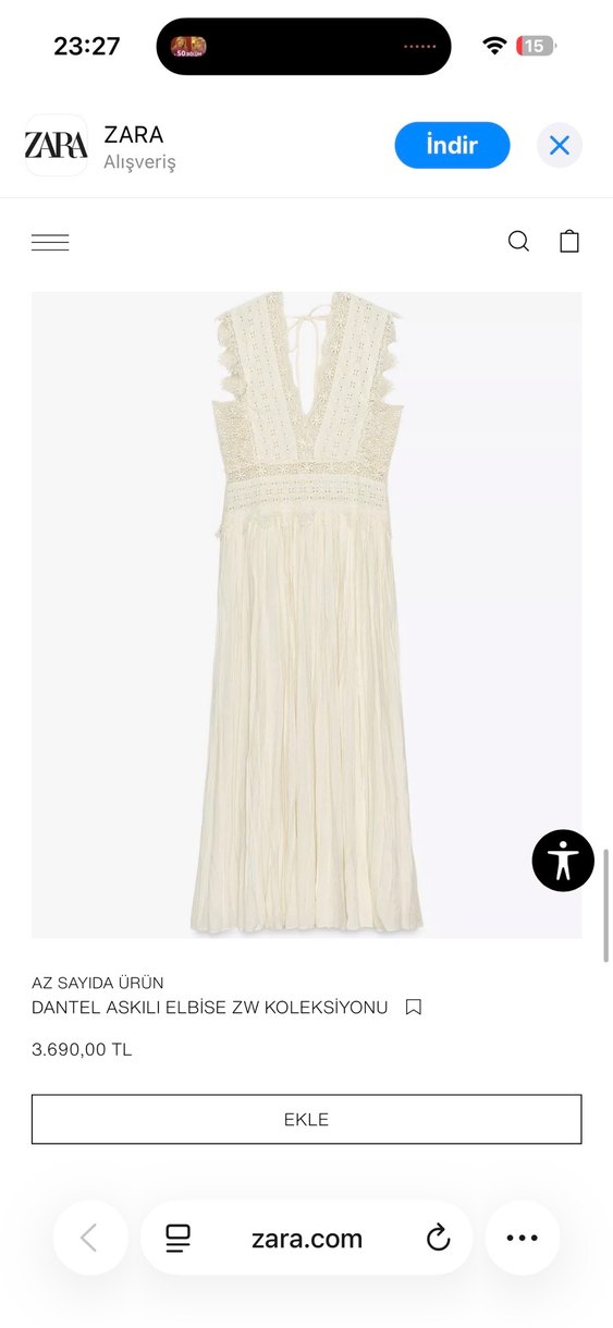 Zara kadın elbise - Görsel 4