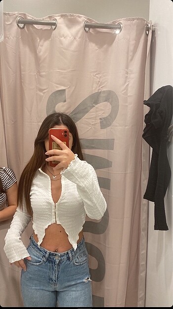 bershka crop gömlek