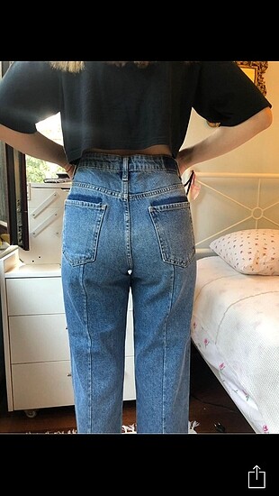 36 Beden mavi Renk Bershka jean pantolon