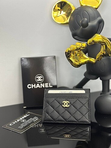 Beden siyah Renk CHANEL HAKİKİ DERİ KARTLIK