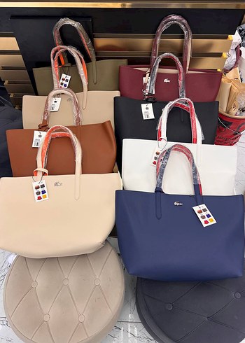  Beden kahverengi Renk LACOSTE ÇİFT TARAFLI A KALİTE ÇANTA
