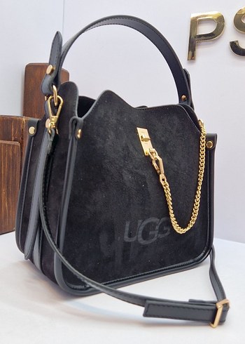 Kahverengi Süet Kadın Omuz Çantası - Görsel 2