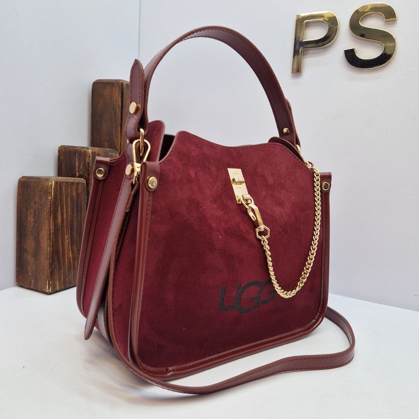 Kahverengi Süet Kadın Omuz Çantası - Görsel 3