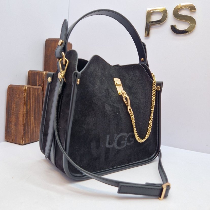 Kahverengi Süet Kadın Omuz Çantası - Görsel 2