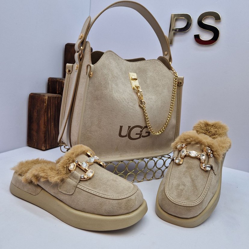 UGG SÜET ÇANTA VE SÜET TERLİK TAKIM - Görsel 2