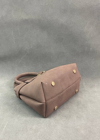 Kadın Siyah Deri Tokalı El Çantası - Görsel 8