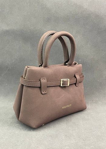 Kadın Siyah Deri Tokalı El Çantası - Görsel 7