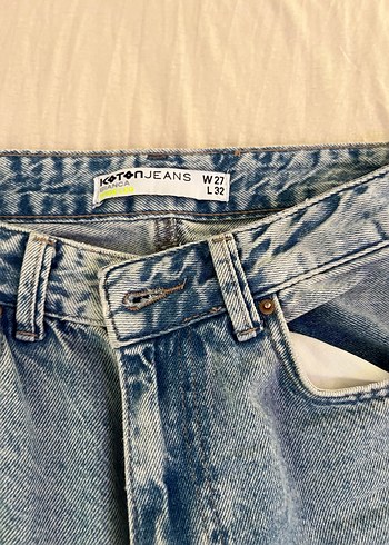 32 Beden Bol Kesim Midi Denim Kadın Jean
