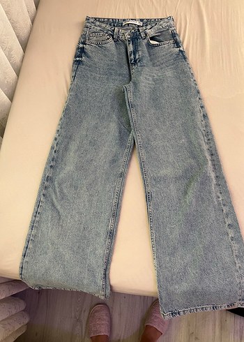 Bol Kesim Midi Denim Kadın Jean