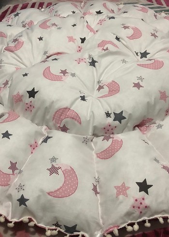 Pembe Ay ve Yıldızlı Bebek havuz yatak - Görsel 2