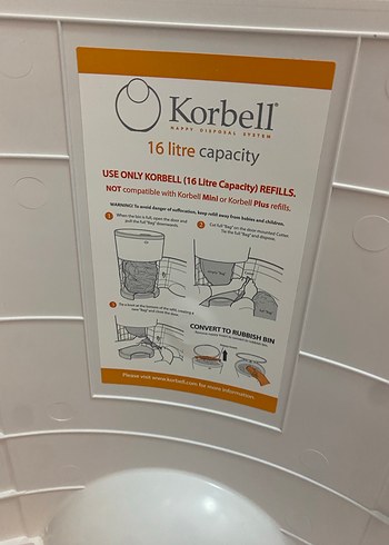 Korbell bebek bezi çöp kovası - Görsel 4