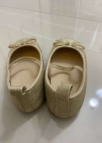 Kız Çocuk Altın Renk Fiyonk Detaylı Babet - Görsel 4