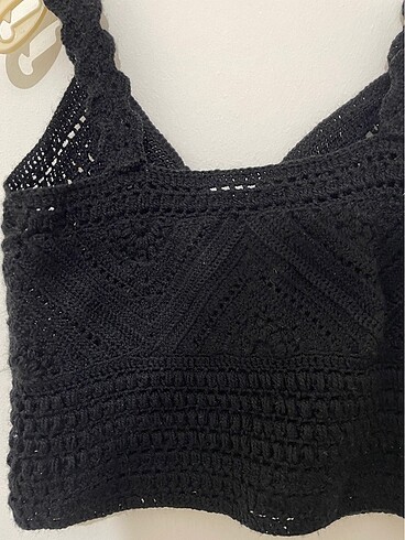 s Beden siyah Renk El örgüsü motif crop 36