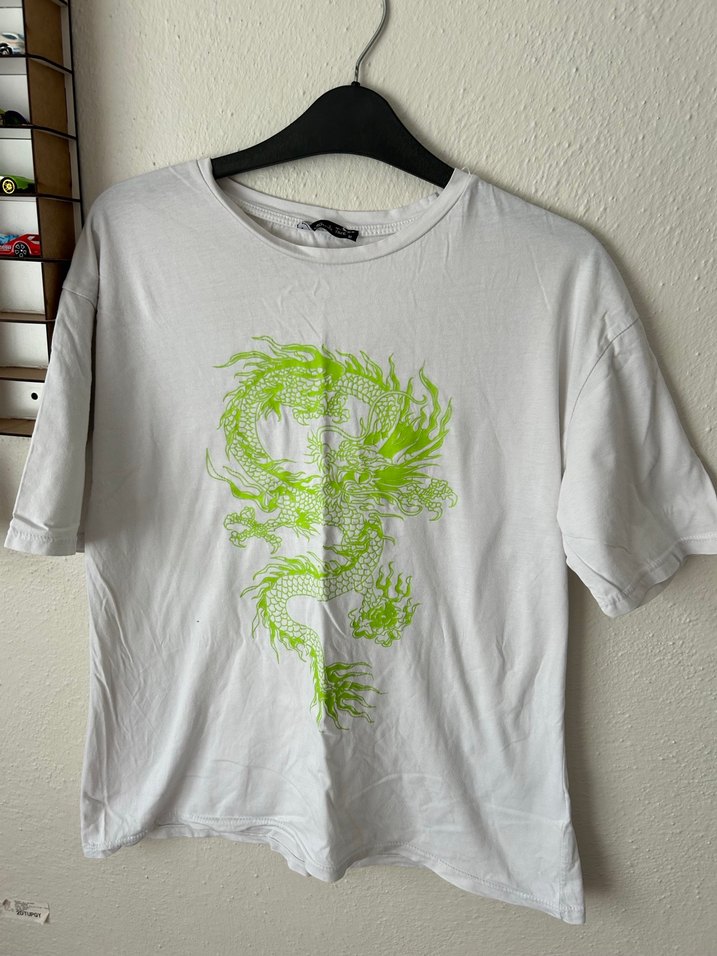 Yeşil Baskılı Kadın Kısa Kollu Tişört - Görsel 4