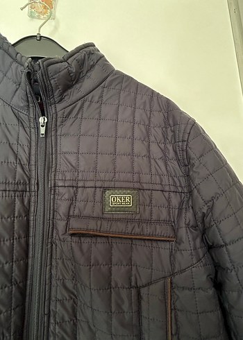 Koyu lacivert Erkek Fermuarlı Street Wear Mont - Görsel 2