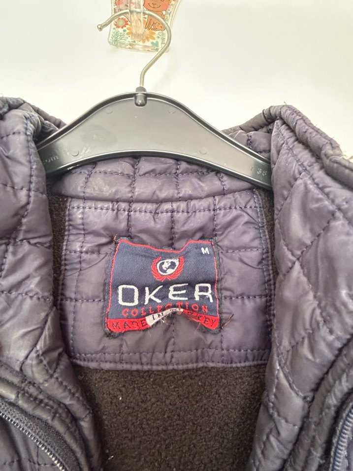 Koyu lacivert Erkek Fermuarlı Street Wear Mont - Görsel 4