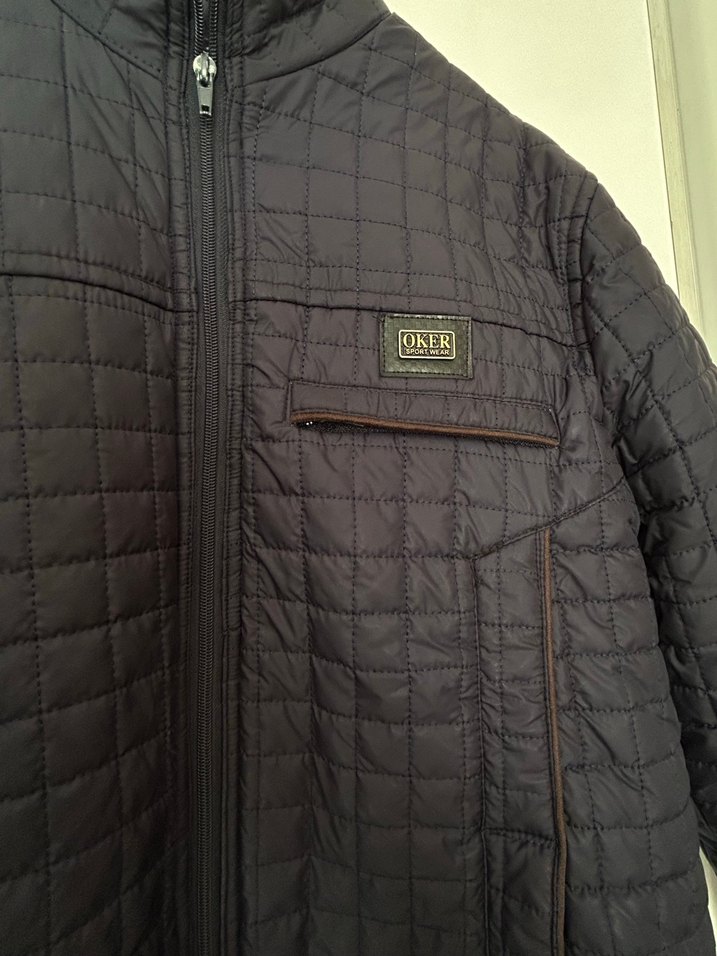 Koyu lacivert Erkek Fermuarlı Street Wear Mont - Görsel 3