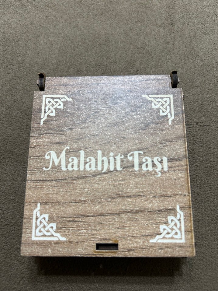 Turkuaz Malahit Taşlı Zincirli Kolye - Görsel 2