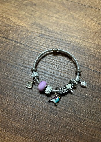 Pastel Mor Boncuklu Kadın Bileklik - Görsel 2