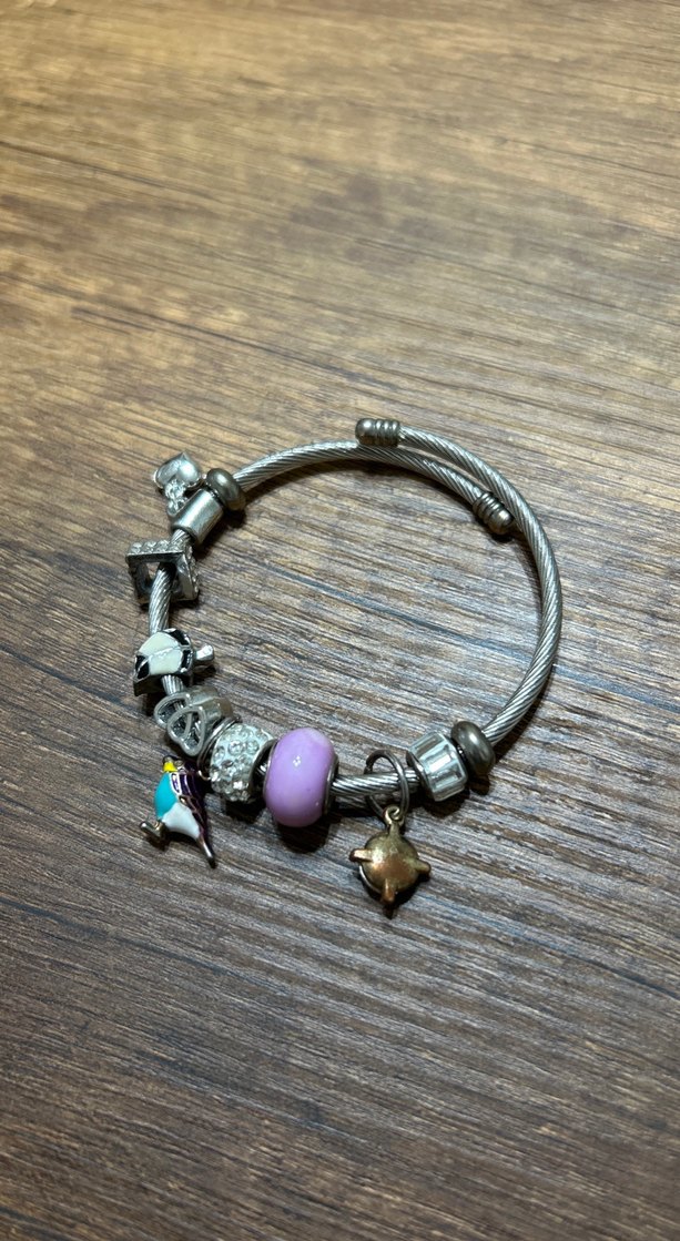 Pastel Mor Boncuklu Kadın Bileklik - Görsel 4