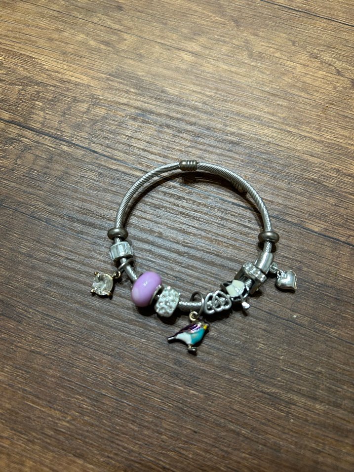 Pastel Mor Boncuklu Kadın Bileklik - Görsel 3