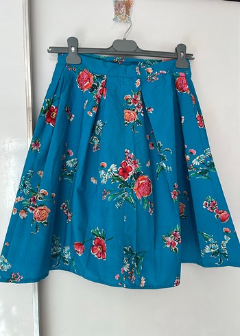 Renkli Pilili Midi Etek - Görsel 3