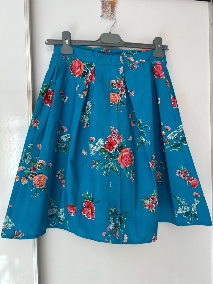 Renkli Pilili Midi Etek - Görsel 3