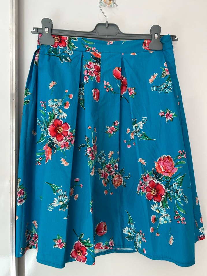 Renkli Pilili Midi Etek - Görsel 2