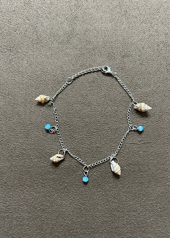 Bohem Deniz Kabuğu ve Turkuaz Boncuklu halhal - Görsel 2