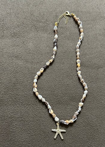 Bej Gri Boncuklu Bohem Midi Kolye - Görsel 5