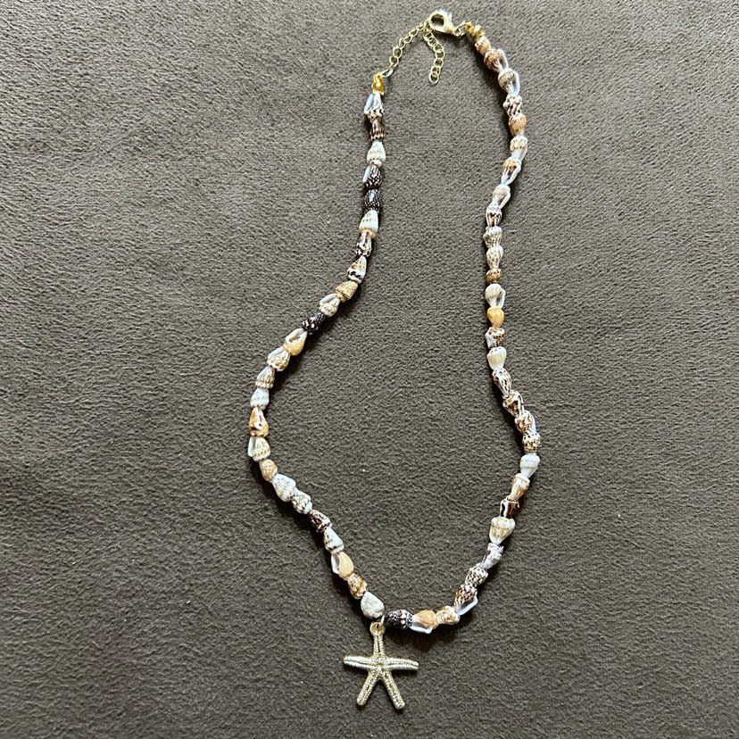 Bej Gri Boncuklu Bohem Midi Kolye - Görsel 4