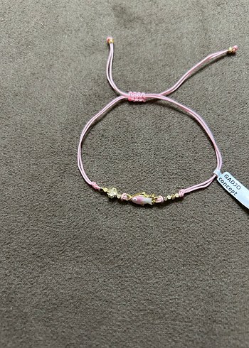 Pembe Boncuklu Minimalist Kadın Bileklik - Görsel 2