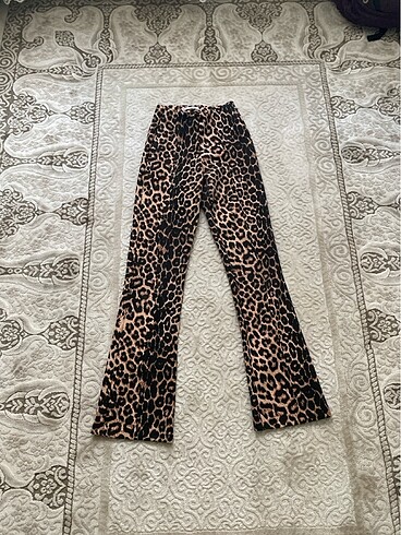 Leopar desen pantolon