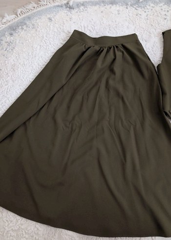 Haki yelek etek takım - Görsel 3