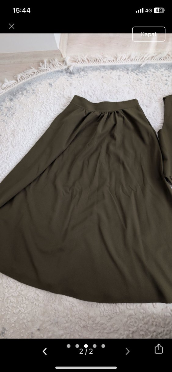 Haki yelek etek takım - Görsel 3