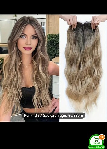 Çıtçıtlı yarım peruk saç