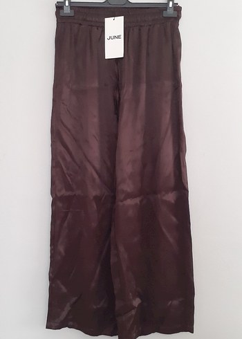 June Acıbadem Rengi Saten Pantolon