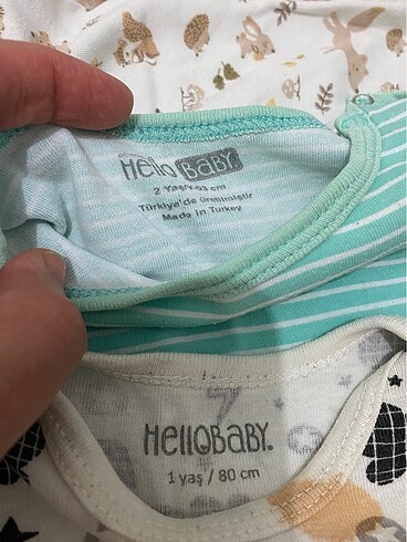 HelloBaby Çıtçıtlı bady uzun kollu