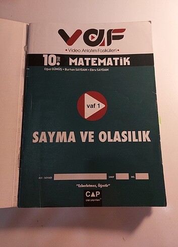  Çap vaf 10.sınıf matematik föyleri