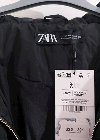 Zara orijinal zara kapüşonlu mont (etiketli)