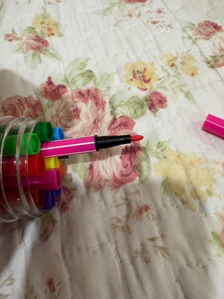 Renkli Keçeli Kalem Seti 12'li Panda Kapaklı - Görsel 2