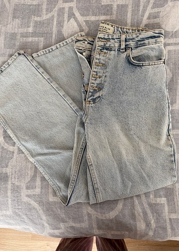 Dilvin Acik Mavi Yuksek Bel Denim Jean