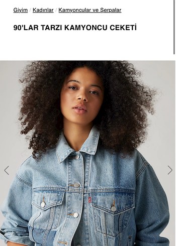 Levis Acik Mavi Denim Ceket