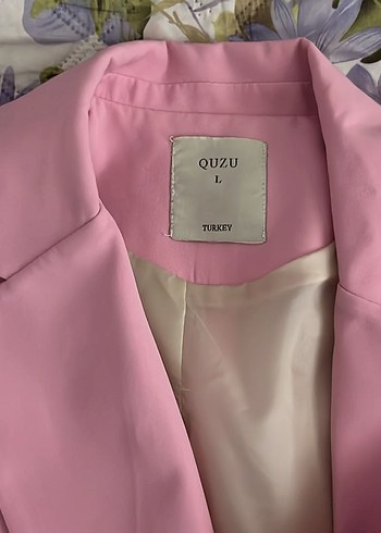 Quzu QUZU crop blazer ceket